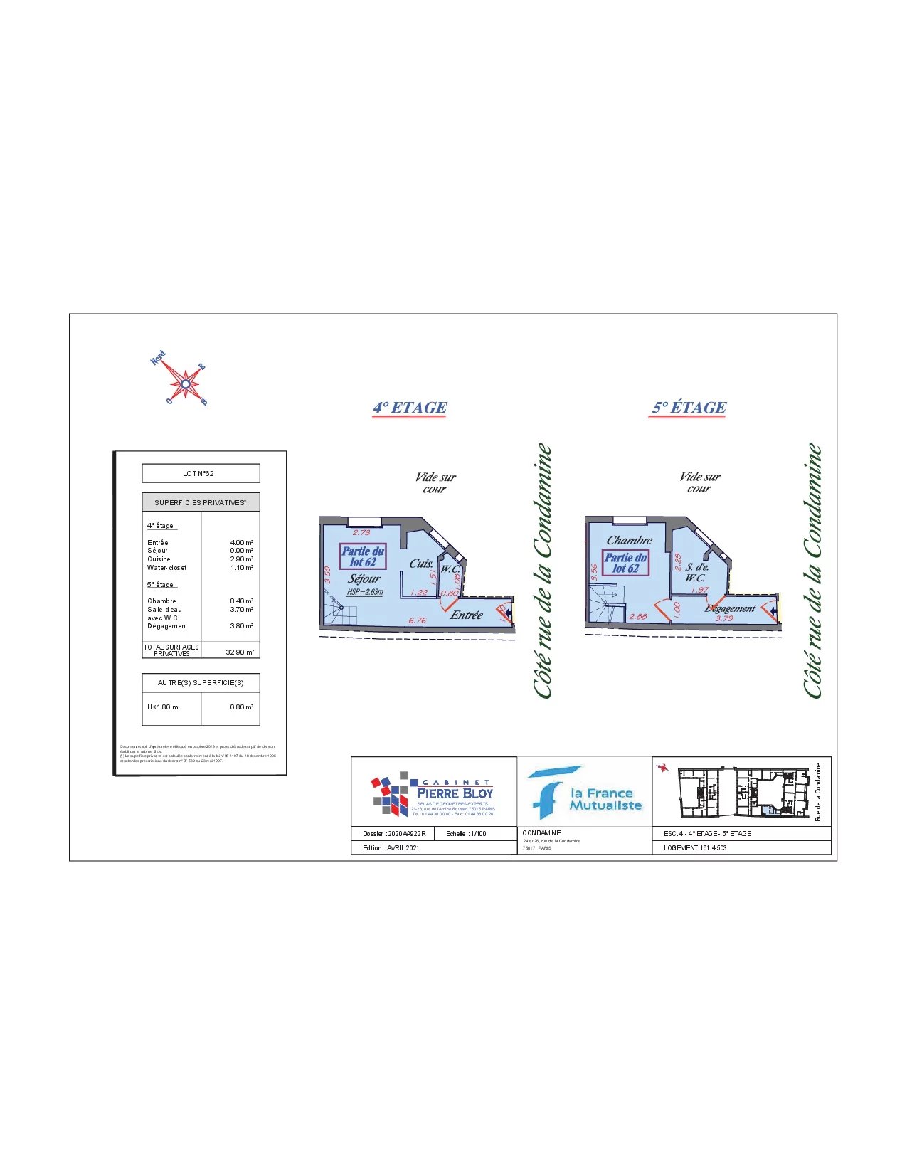 Appartement Paris 17ème 32.9 m² 2 pièces Appartement Paris 17ème 32.9 m² 86438655 8