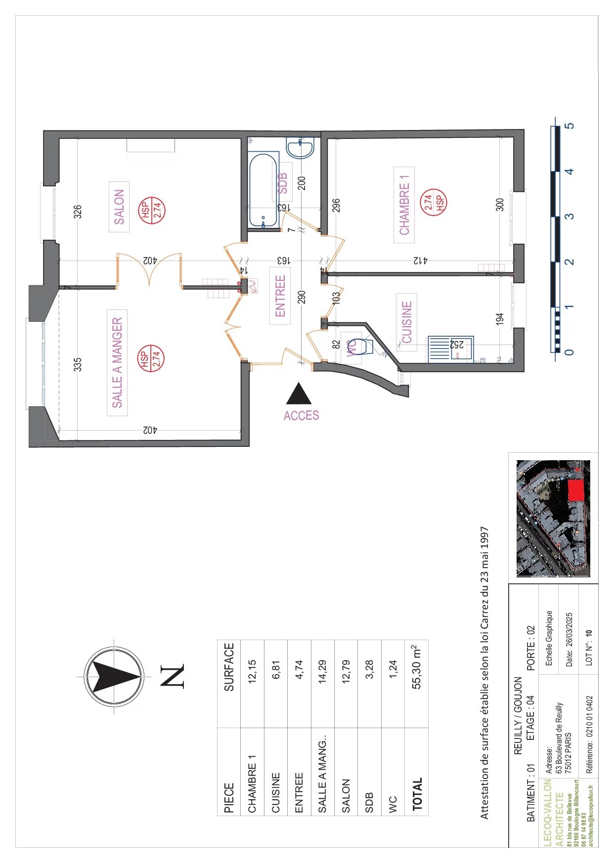 Appartement Paris 12ème 55.3 m² 3 pièces Appartement Paris 12ème 55.3 m² 85906094 9