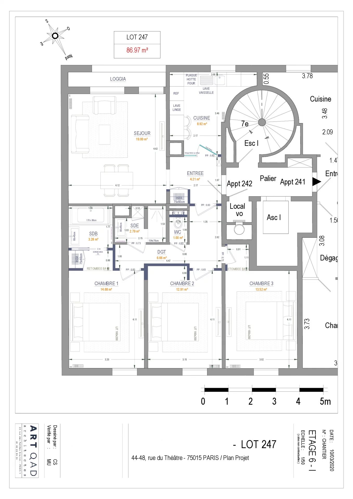 Appartement Paris 15ème 86.67 m² 4 pièces Appartement Paris 15ème 86.67 m² 83395411 11