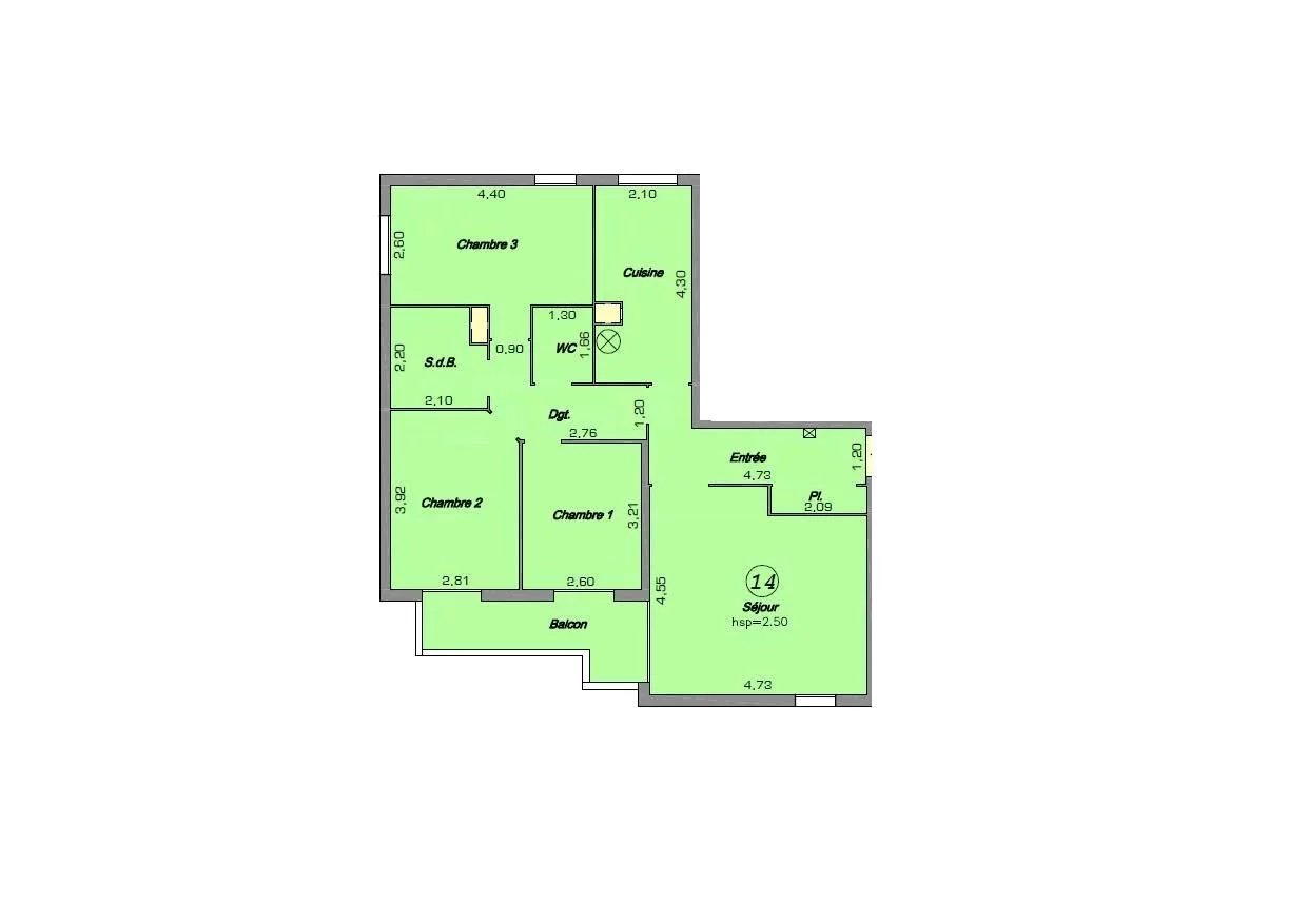 Appartement Nogent-sur-Marne 78.75 m² 4 pièces Appartement Nogent-sur-Marne 78.75 m² 84133588 16
