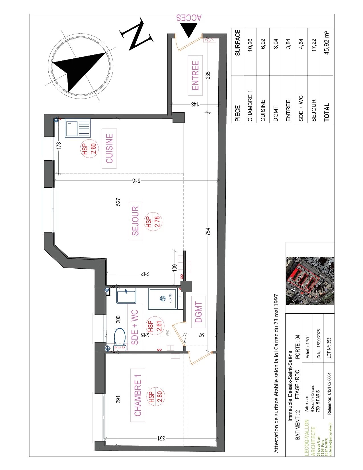 Appartement Paris 15ème 45.92 m² 2 pièces Appartement Paris 15ème 45.92 m² 87427765 8