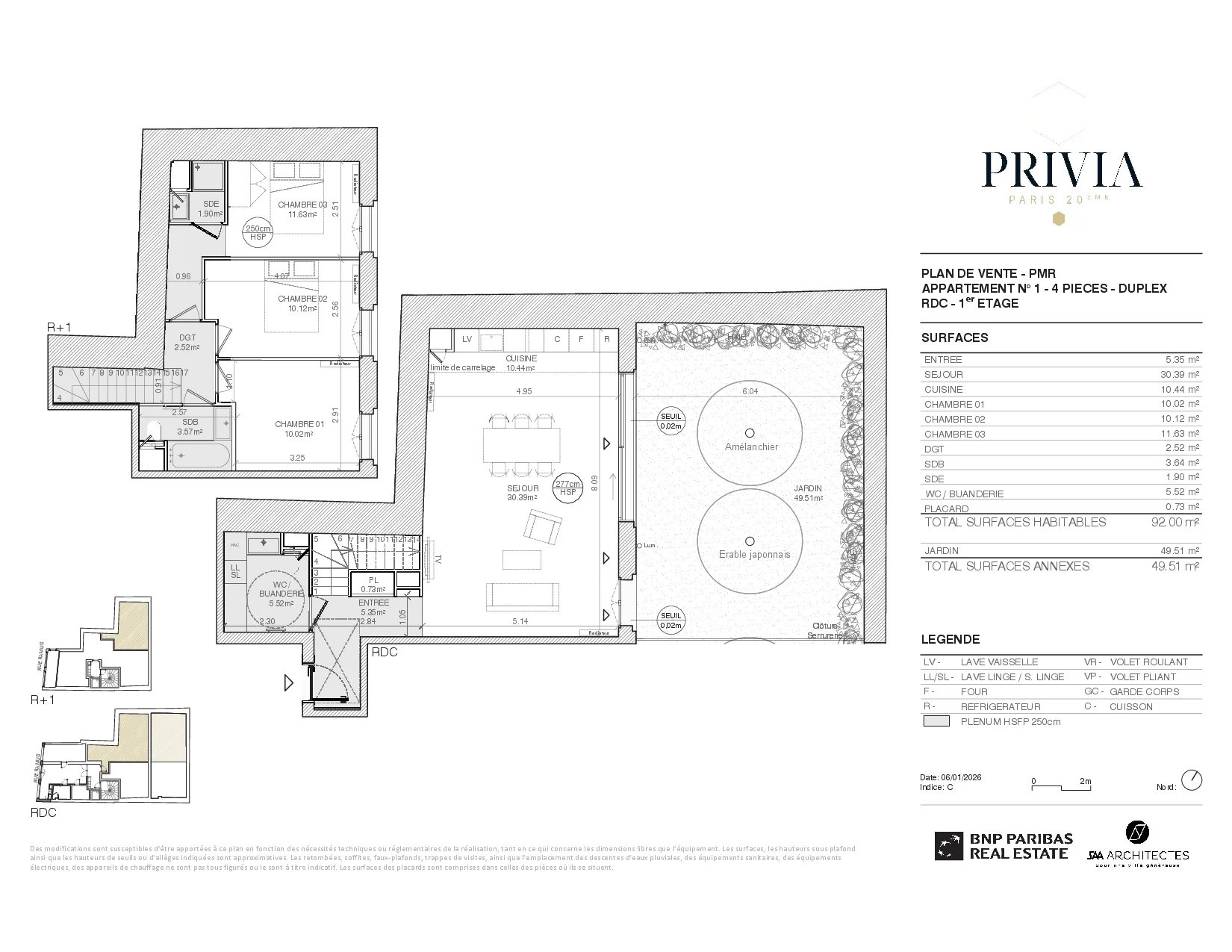 Appartement Paris 20ème 92 m² Ref 86640955 1