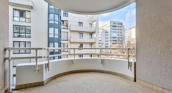 Immeuble Bleriot, vue terrrasse appartement