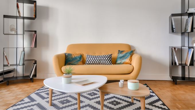 Immeuble Courbevoie Abreuvoir, salon appartement