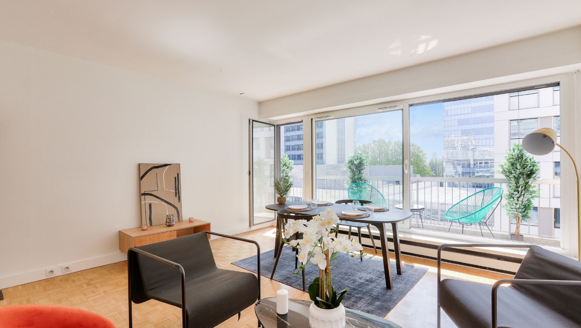 Immeuble Courbevoie Industrie, appartement, salon 