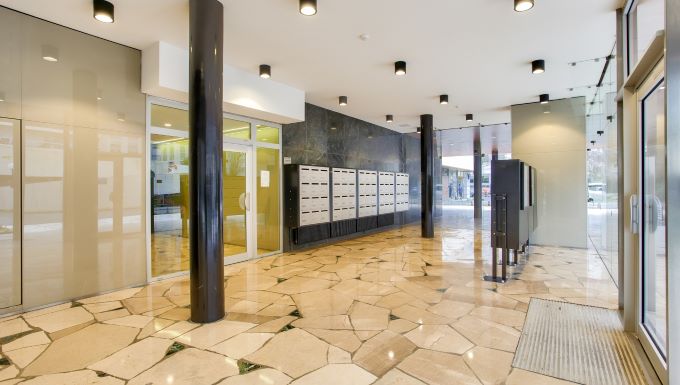 Immeuble Courbevoie Abreuvoir, Hall