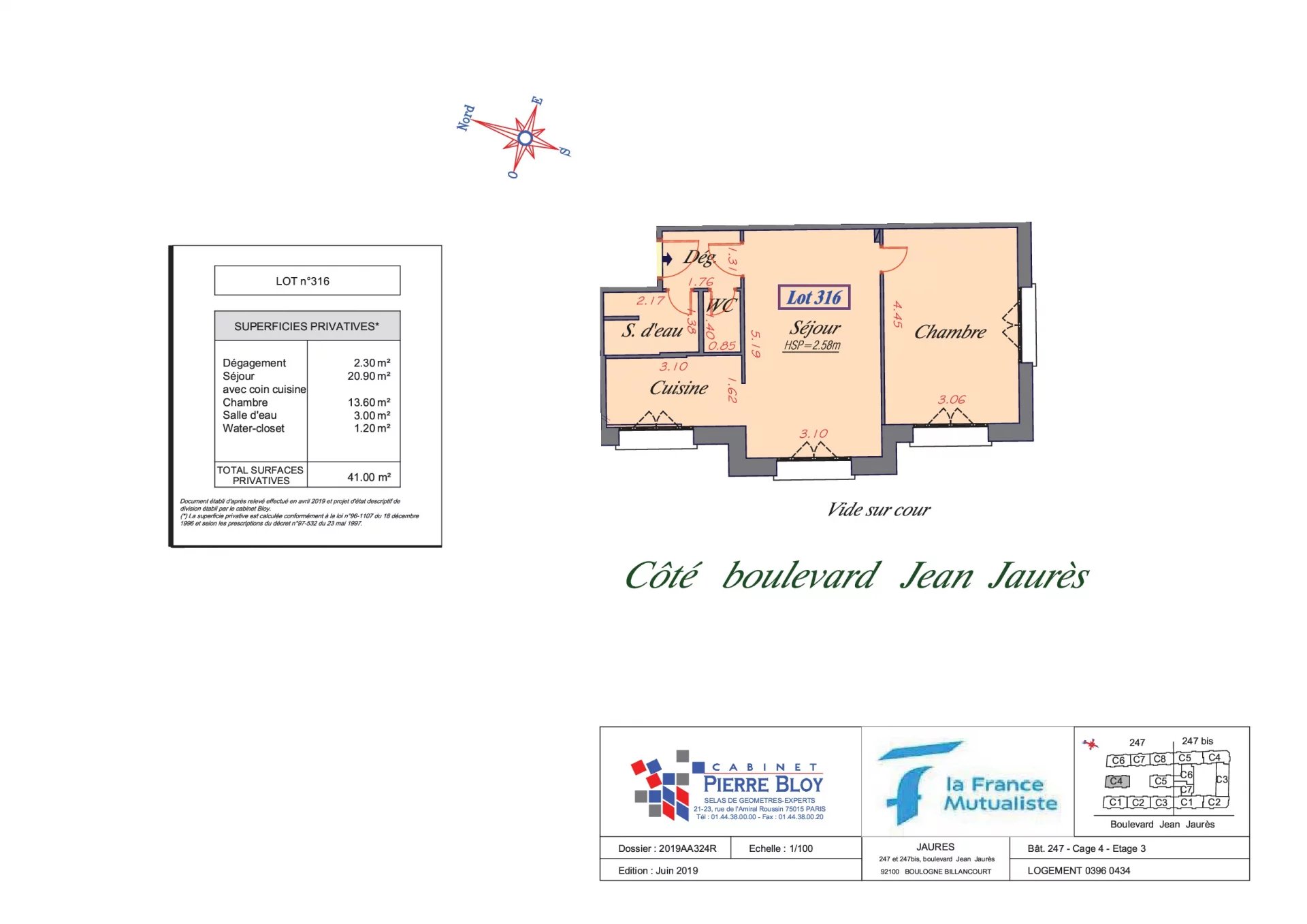 Appartement Boulogne-Billancourt 41.00 m² 2 pièces Appartement Boulogne-Billancourt 41.00 m² 87060734 7