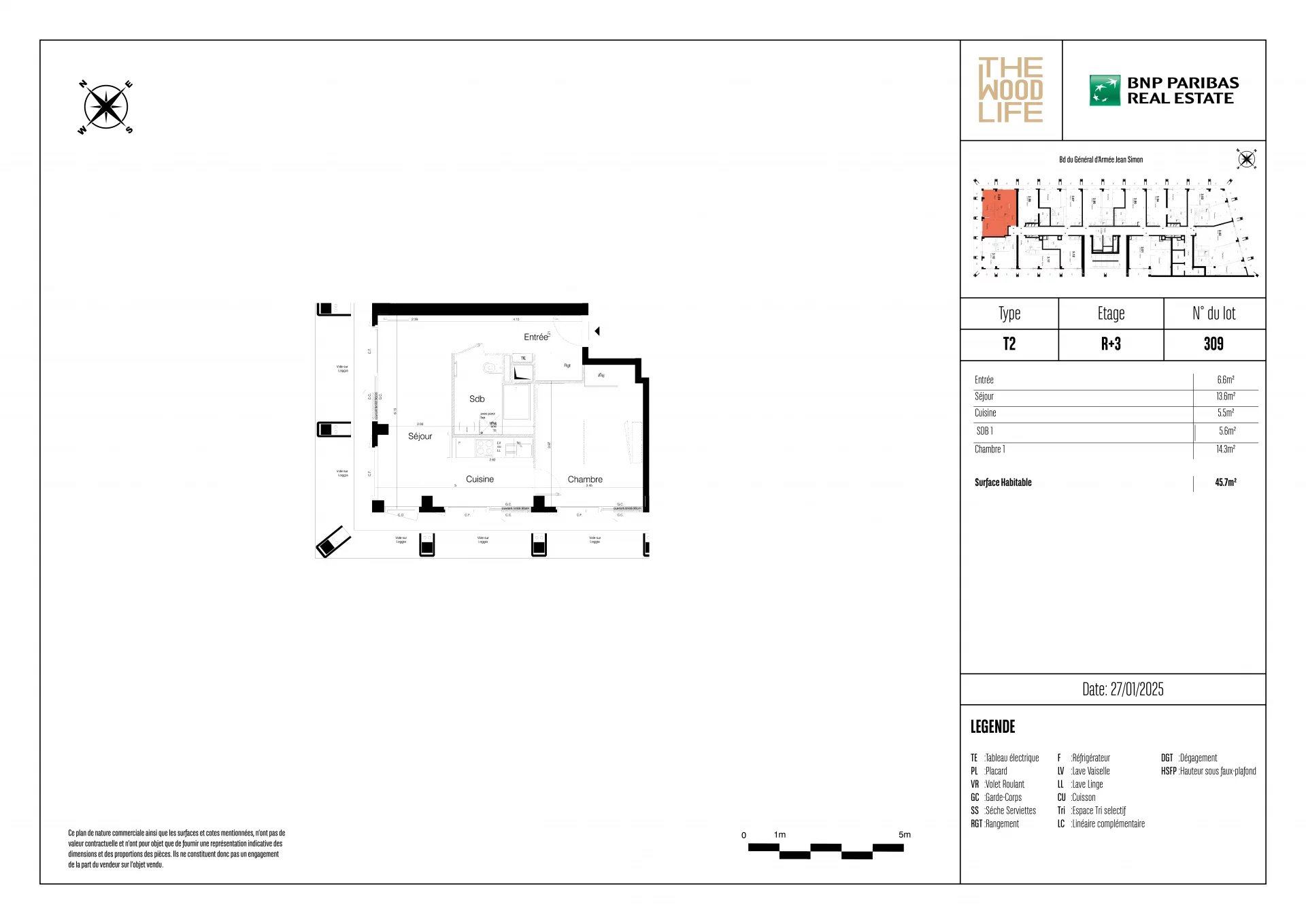 Appartement Paris 13ème 45.70 m² 2 pièces Appartement Paris 13ème 45.70 m² 85860998 9