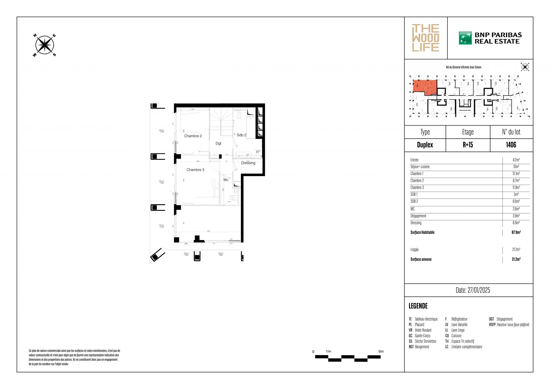 Appartement Paris 13ème 87.90 m² 4 pièces Appartement Paris 13ème 87.90 m² 85942151 5