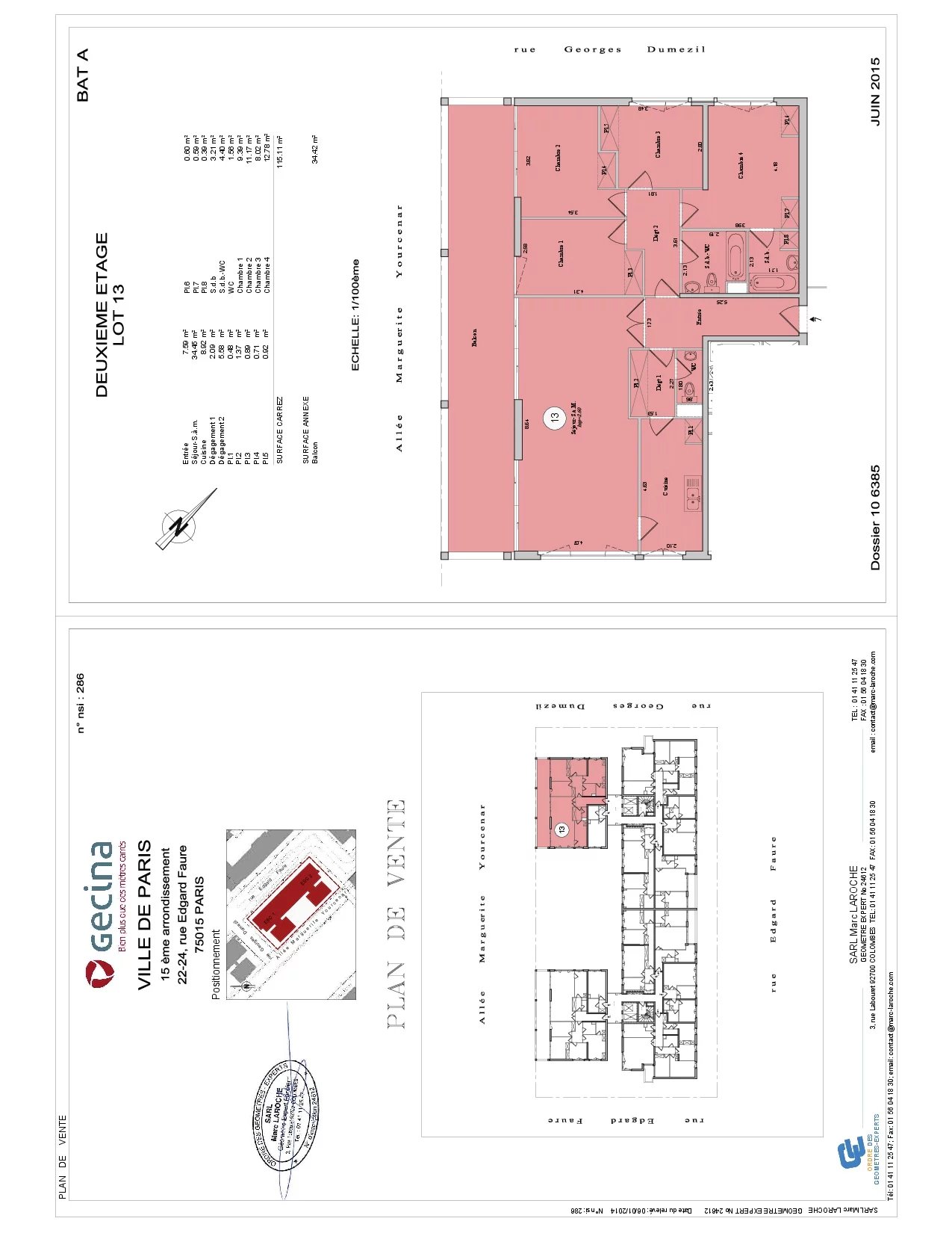 Appartement Paris 15ème 115.11 m² 6 pièces Appartement Paris 15ème 115.11 m² 87176498 16