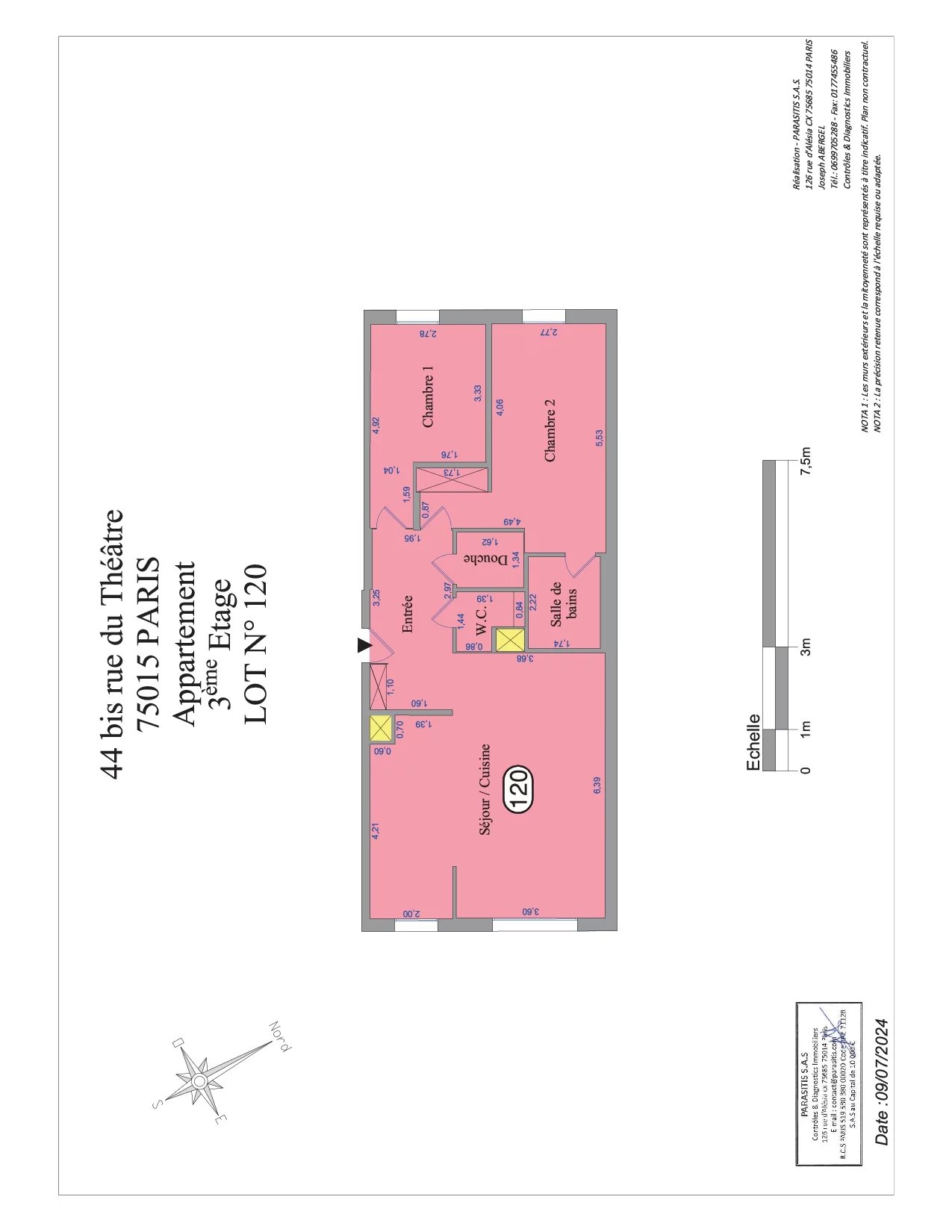 Appartement Paris 15ème 77.60 m² 3 pièces Appartement Paris 15ème 77.60 m² 85504276 10