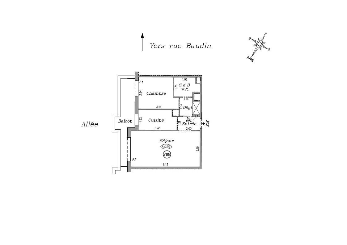 Appartement Levallois-Perret 43.60 m² 2 pièces Appartement Levallois-Perret 43.60 m² 86117092 9