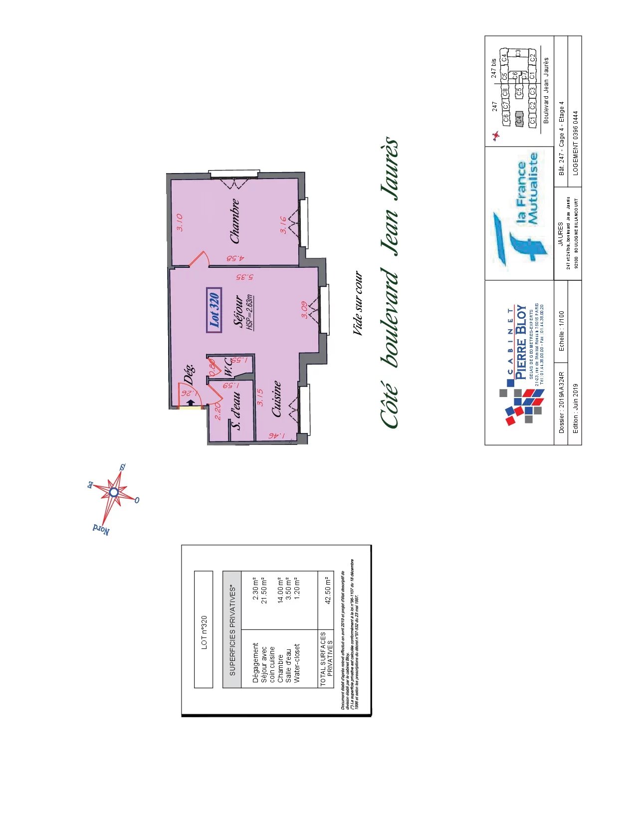 Appartement Boulogne-Billancourt 42.94 m² 2 pièces Appartement Boulogne-Billancourt 42.94 m² 86205402 9