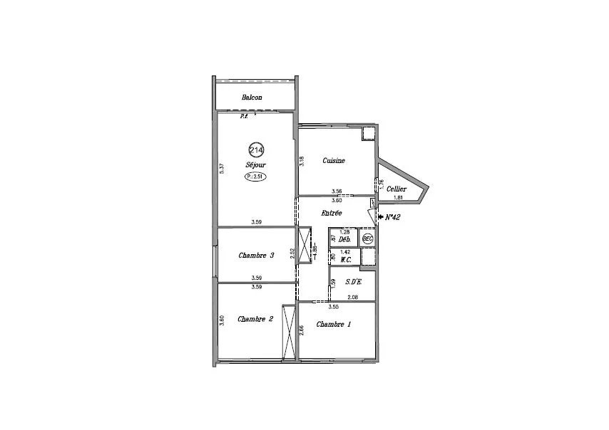 Appartement Deuil-la-Barre 78.60 m² 4 pièces Appartement Deuil-la-Barre 78.60 m² 7547708 12