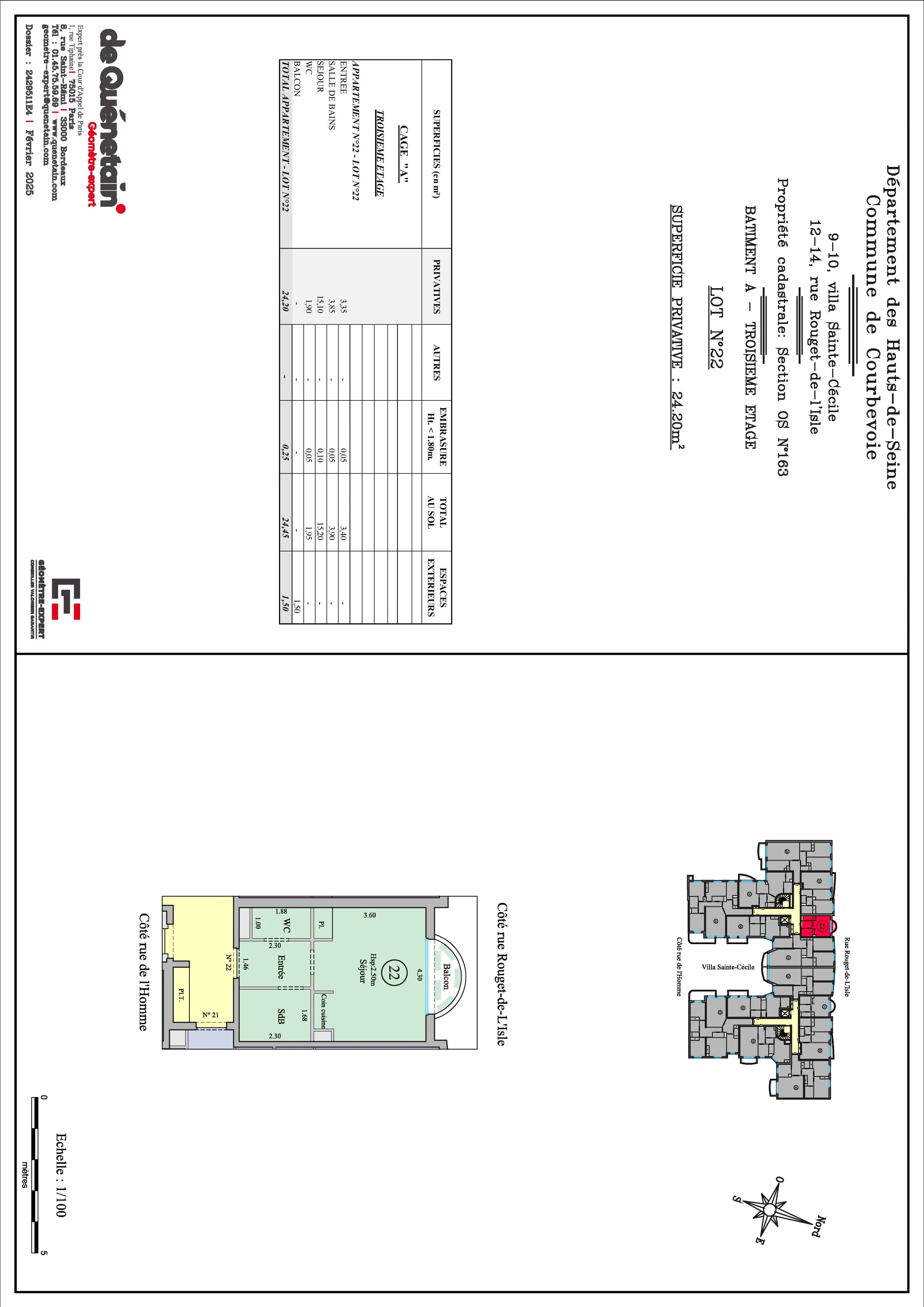 Appartement Courbevoie 24.20 m² 1 pièce Appartement Courbevoie 24.20 m² 87220524 8