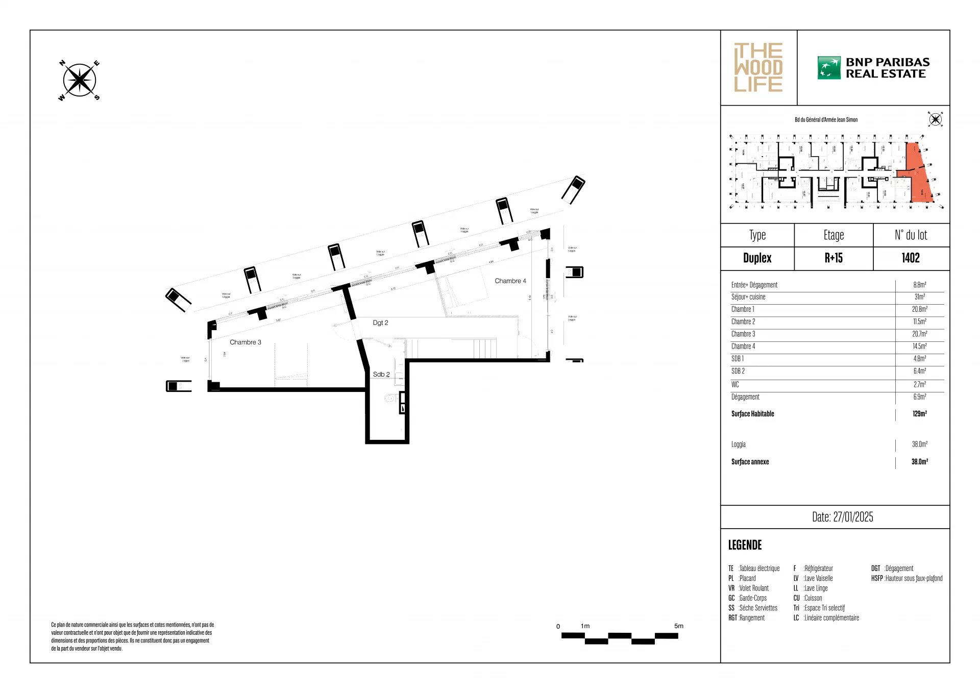 Appartement Paris 13ème 127.60 m² 5 pièces Appartement Paris 13ème 127.60 m² 85347396 13