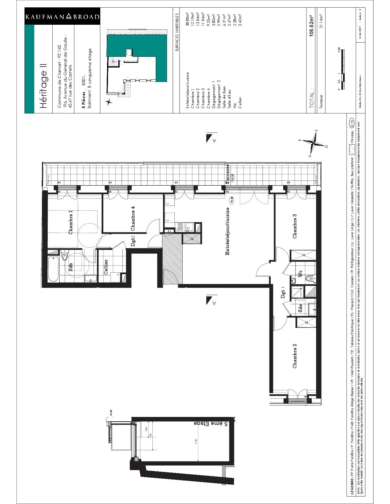 Appartement Clamart 105.52 m² 5 pièces Appartement Clamart 105.52 m² 87015100 12