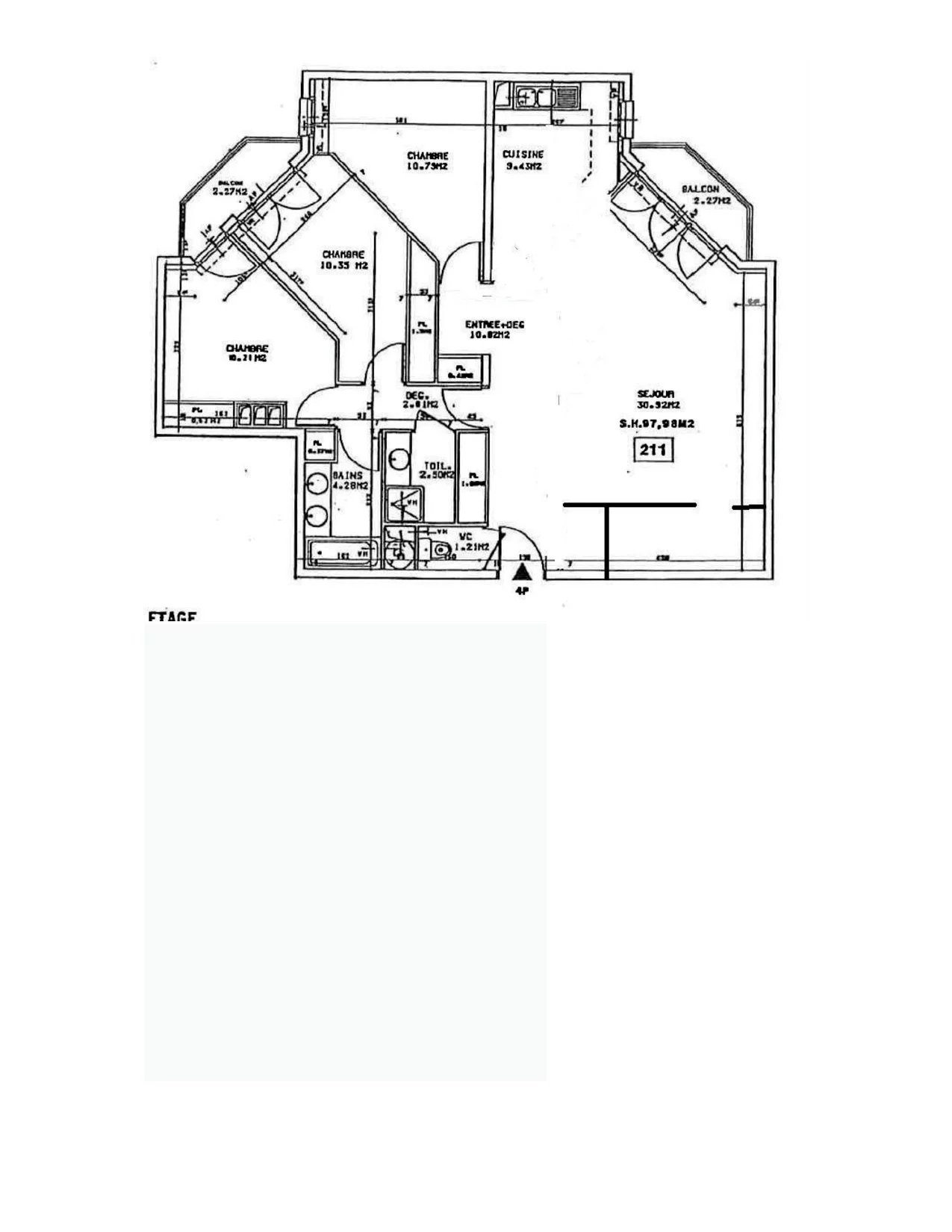 Appartement Paris 11ème 99.39 m² 4 pièces Appartement Paris 11ème 99.39 m² 87238782 16