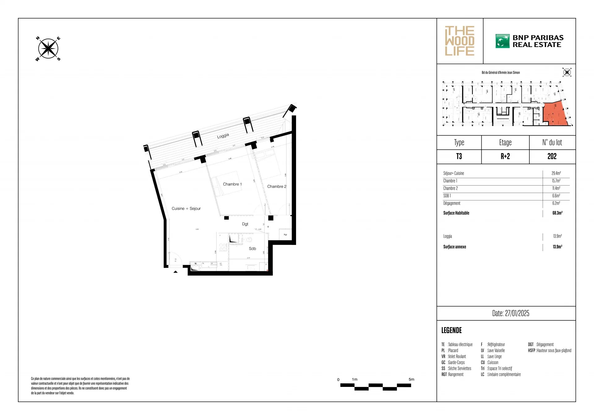 Appartement Paris 13ème 68.30 m² 3 pièces Appartement Paris 13ème 68.30 m² 85419178 8