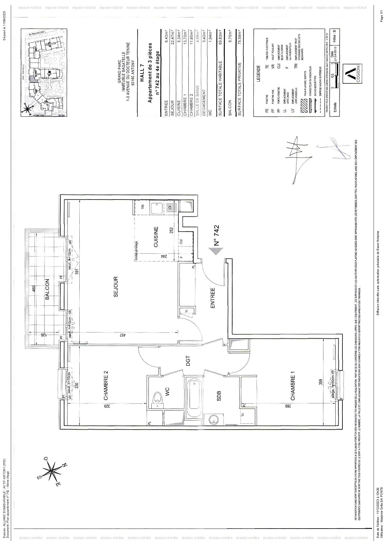 Appartement Antony 69.48 m² 3 pièces Appartement Antony 69.48 m² 84575715 8