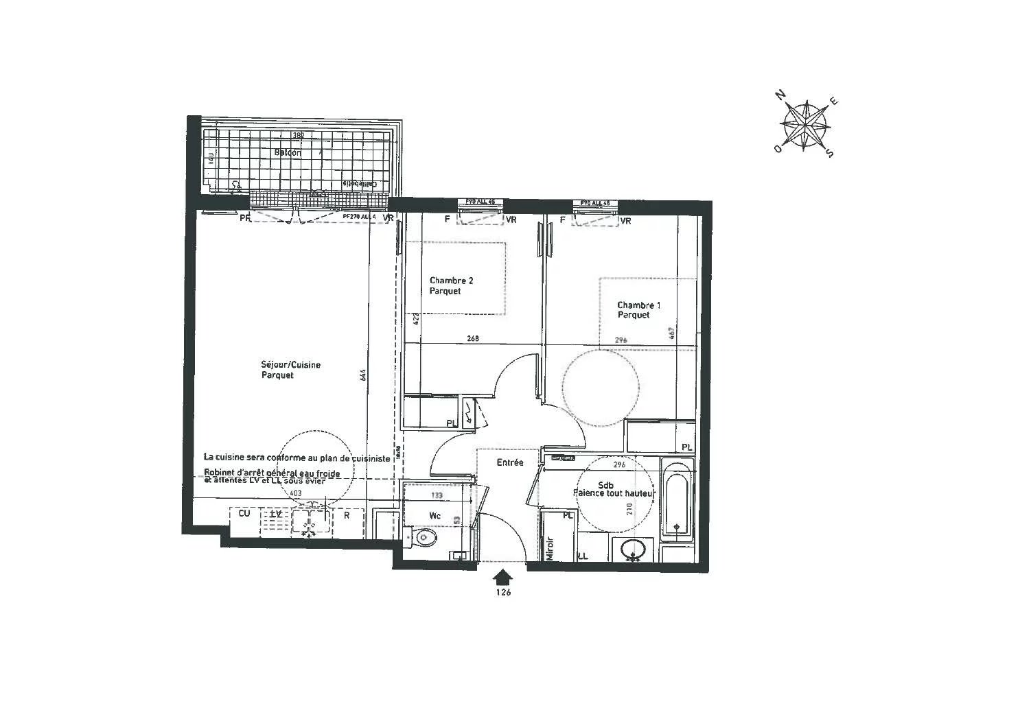 Appartement Franconville 62.57 m² 3 pièces Appartement Franconville 62.57 m² 86079904 12