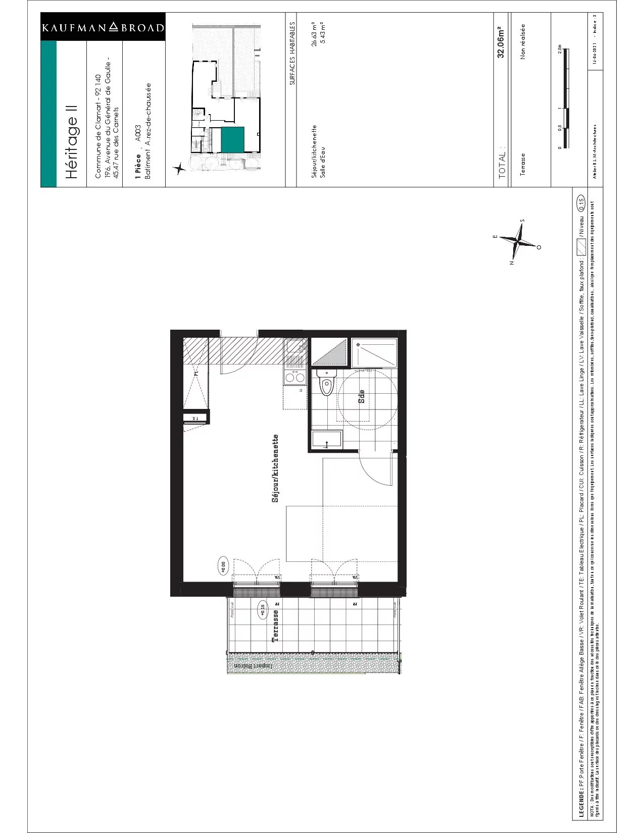 Appartement Clamart 32.06 m² 1 pièce Appartement Clamart 32.06 m² 87014876 8