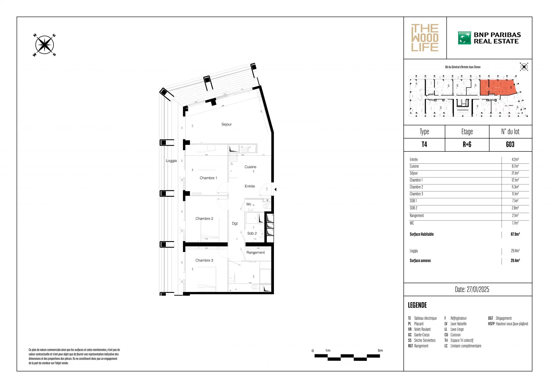 Appartement Paris 13ème 87.90 m² 4 pièces Appartement Paris 13ème 87.90 m² 85939559 4
