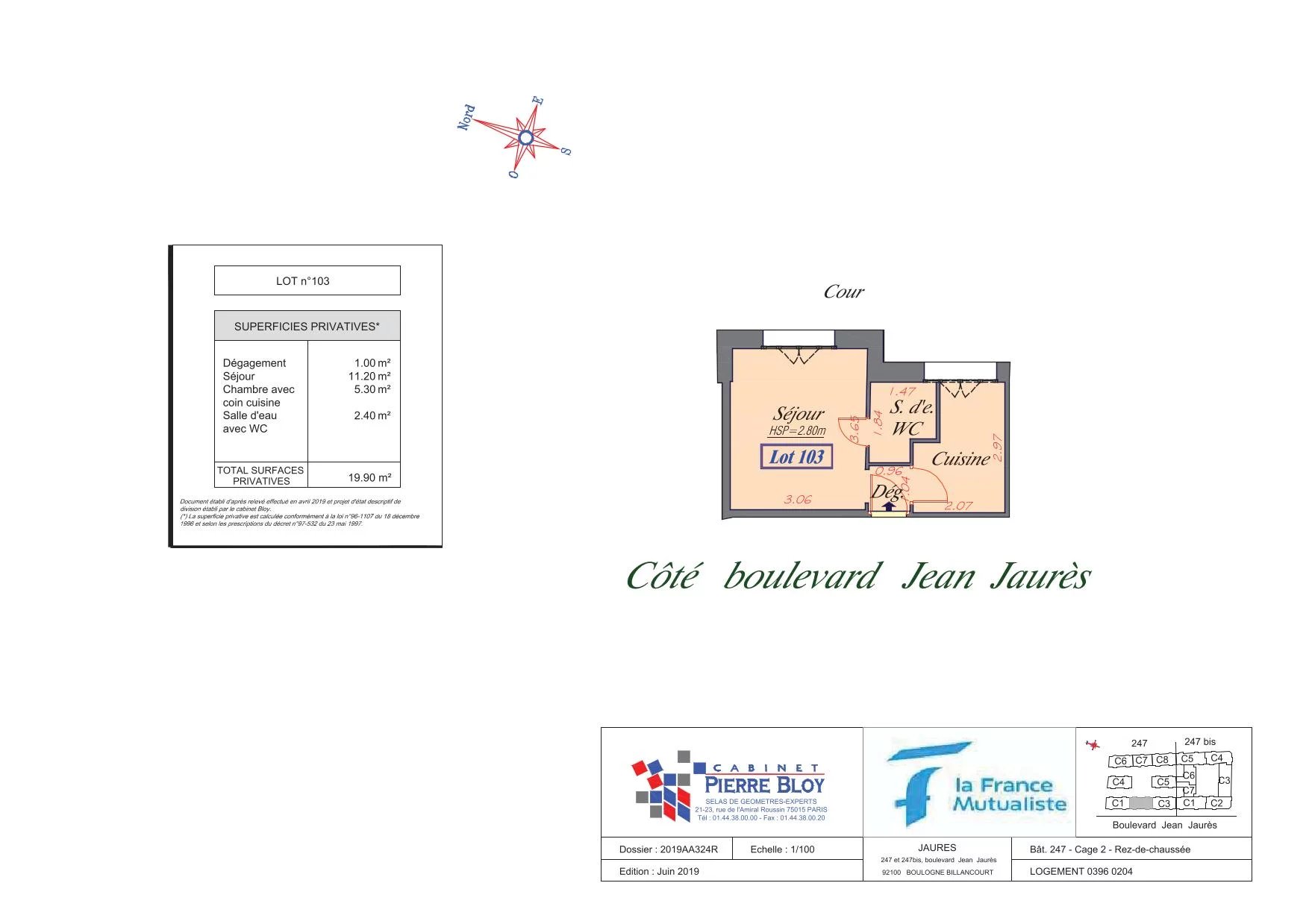 Appartement Boulogne-Billancourt 19.90 m² 1 pièce Appartement Boulogne-Billancourt 19.90 m² 86399968 7
