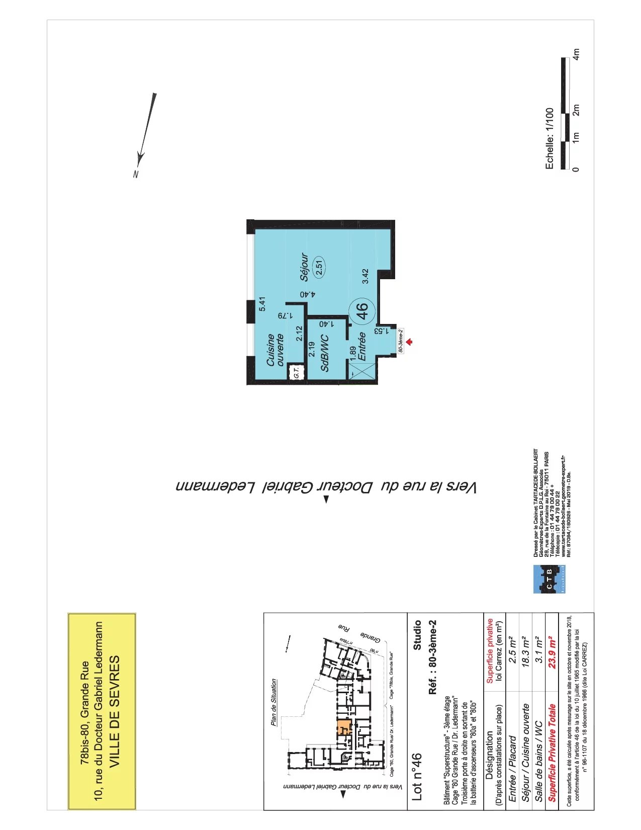 Appartement Sèvres 23.90 m² 1 pièce Appartement Sèvres 23.90 m² 86662998 7
