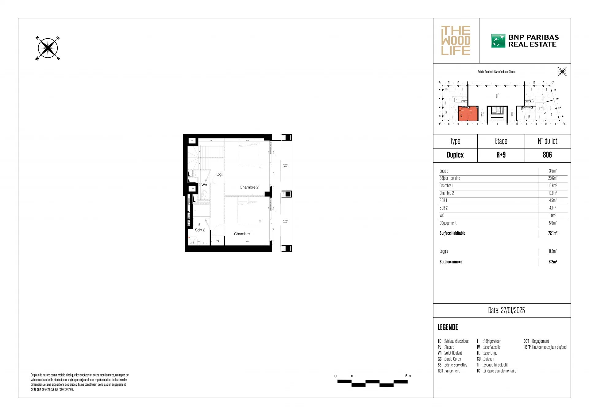 Appartement Paris 13ème 72.10 m² 3 pièces Appartement Paris 13ème 72.10 m² 85347317 10
