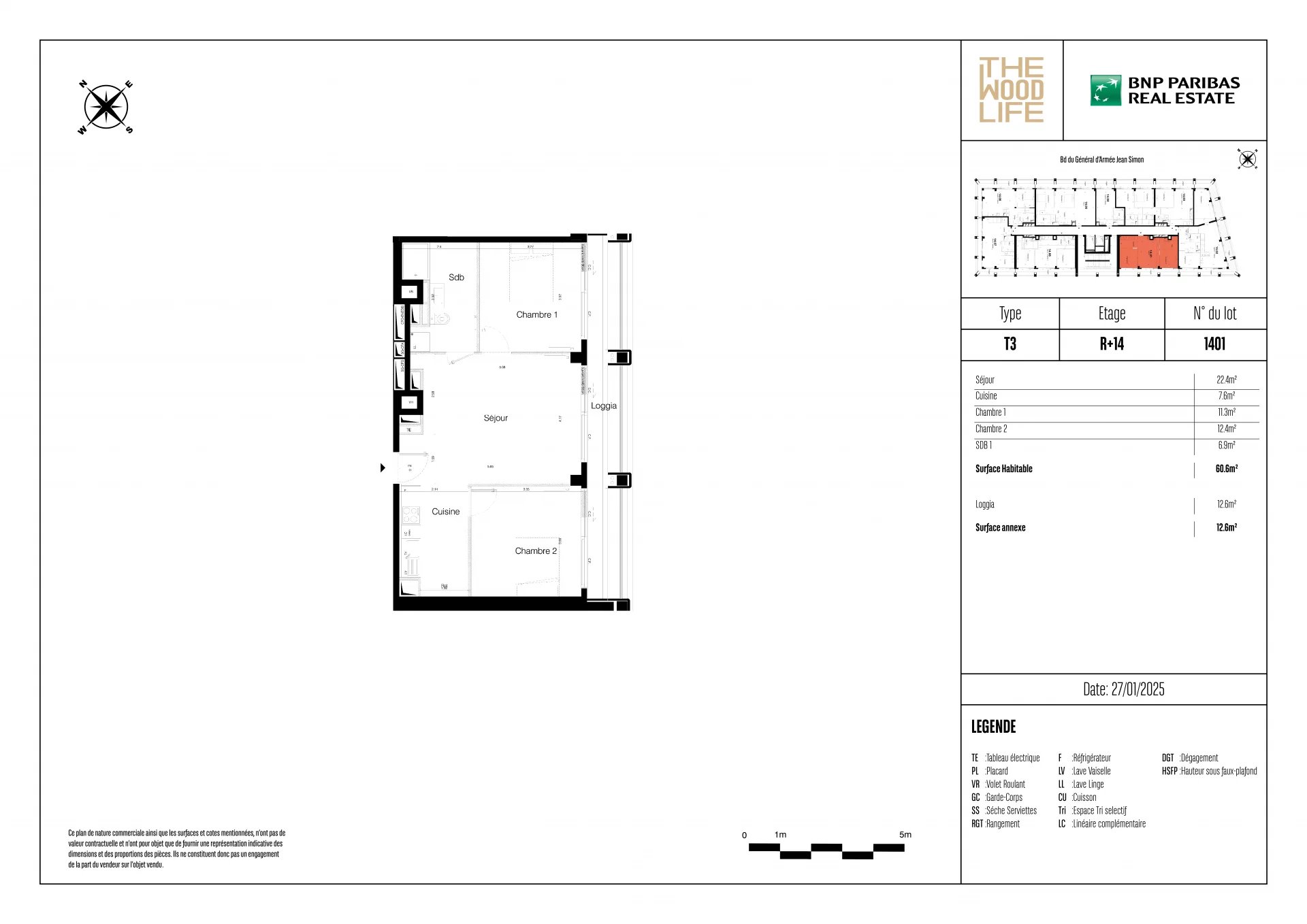 Appartement Paris 13ème 60.60 m² 3 pièces Appartement Paris 13ème 60.60 m² 85958150 8
