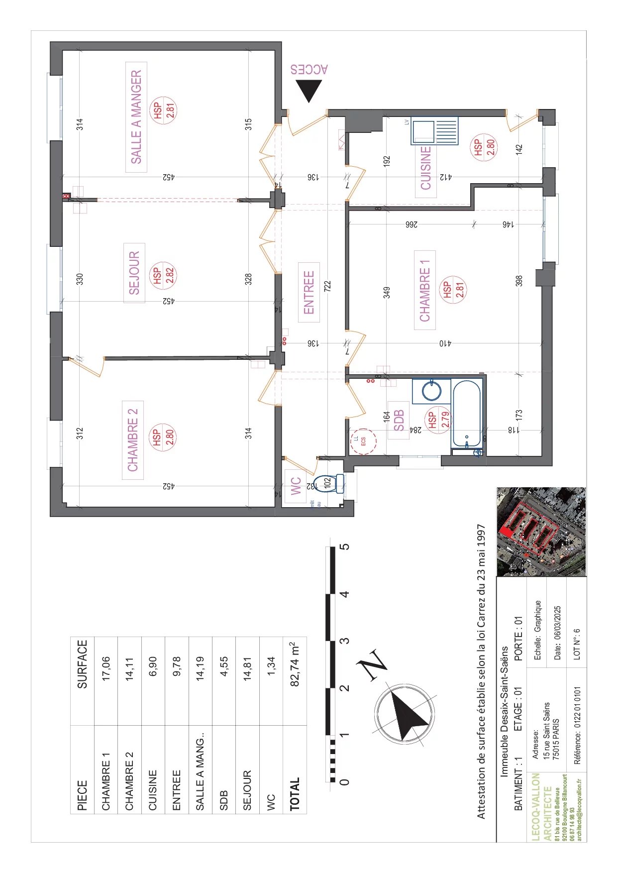 Appartement Paris 15ème 82.79 m² 4 pièces Appartement Paris 15ème 82.79 m² 85714578 9