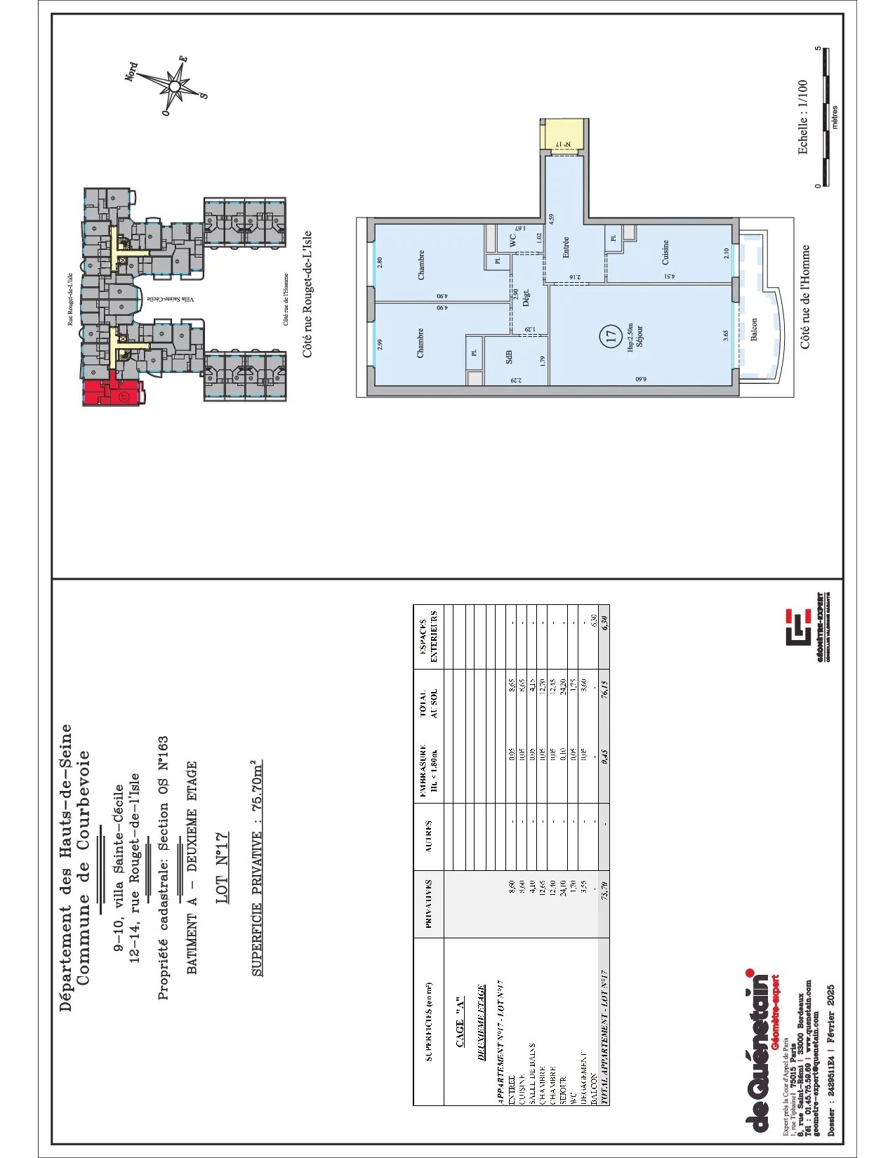 Appartement Courbevoie 75.70 m² 3 pièces Appartement Courbevoie 75.70 m² 86748063 7