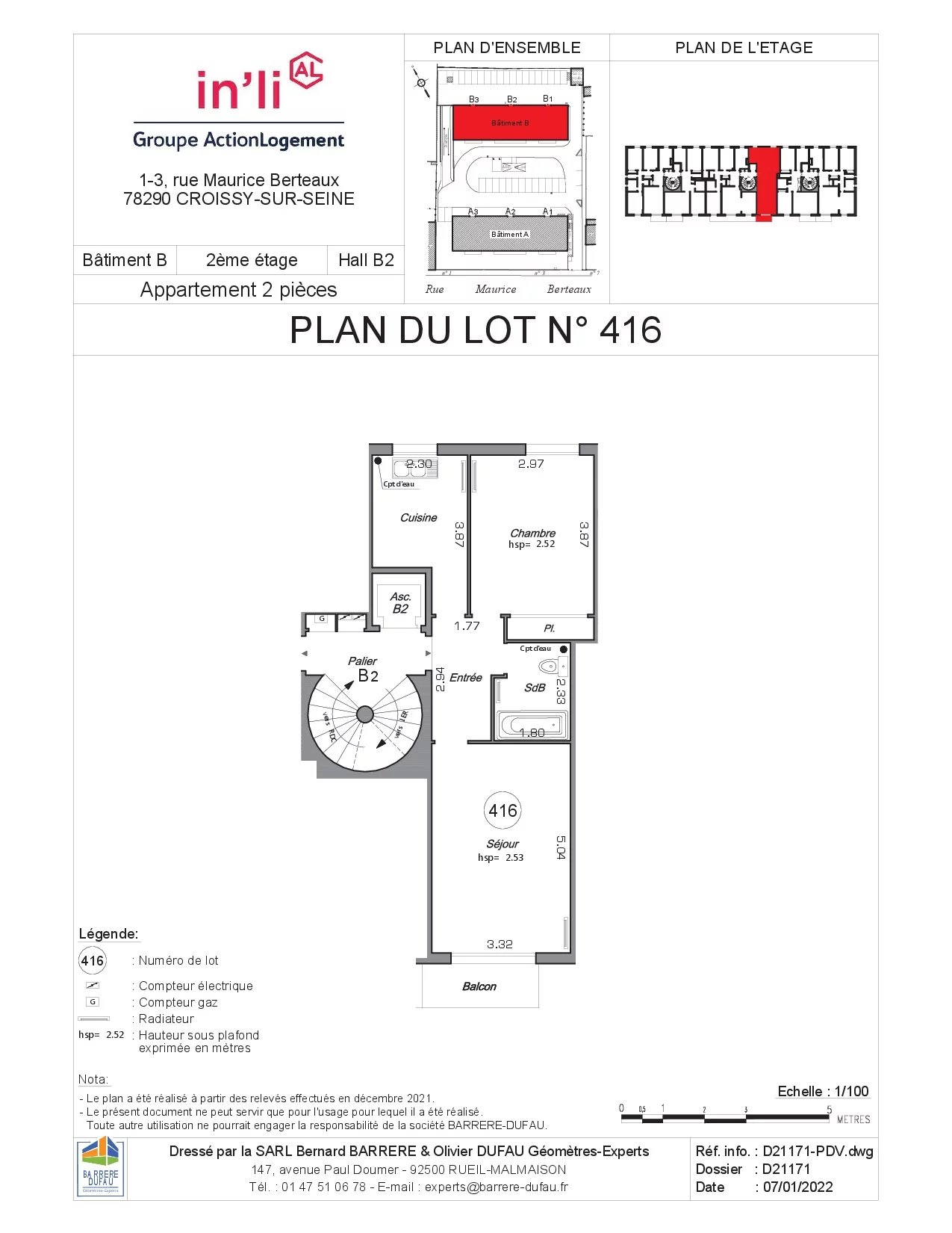 Appartement Croissy-sur-Seine 45.20 m² Appartement Croissy-sur-Seine 45.20 m² 86347336 6