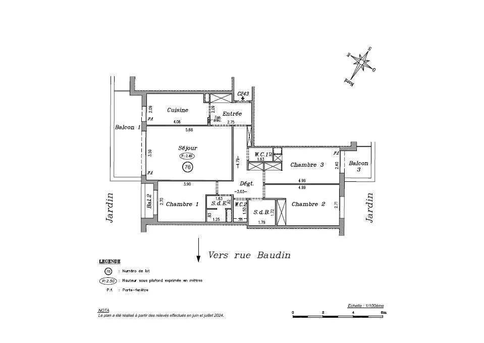 Appartement Levallois-Perret 82.50 m² 4 pièces Appartement Levallois-Perret 82.50 m² 86749224 4