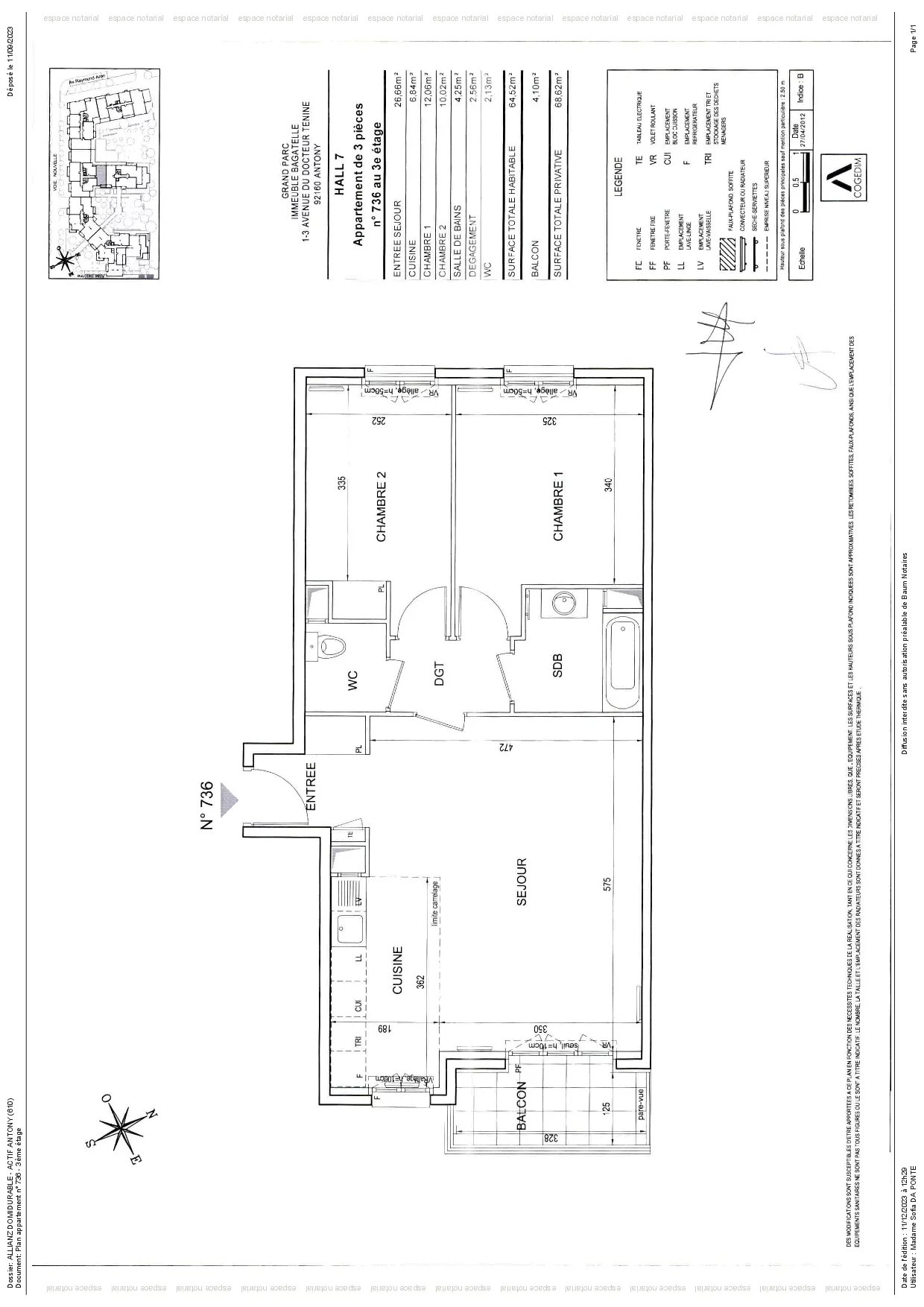 Appartement Antony 64.25 m² 3 pièces Appartement Antony 64.25 m² 86110850 10