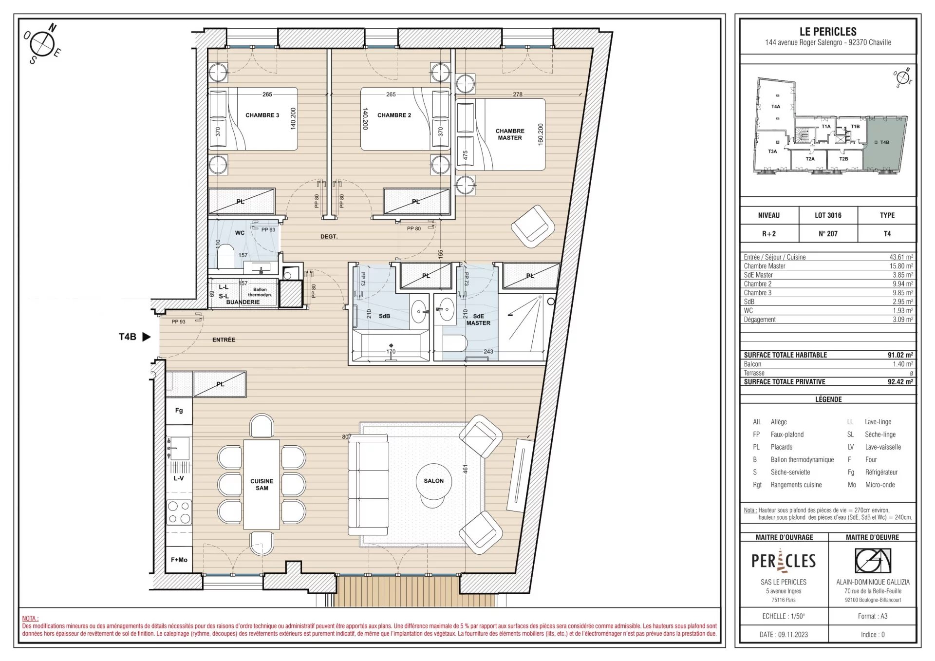 Appartement Chaville 91.02 m² 4 pièces Appartement Chaville 91.02 m² 84887099 11