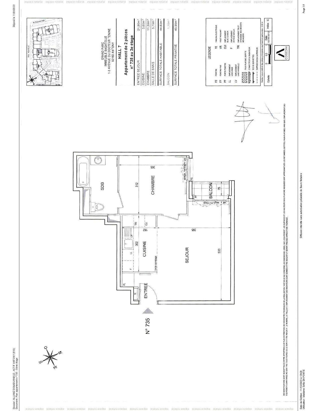 Appartement Antony 44.76 m² 2 pièces Appartement Antony 44.76 m² 86389389 6