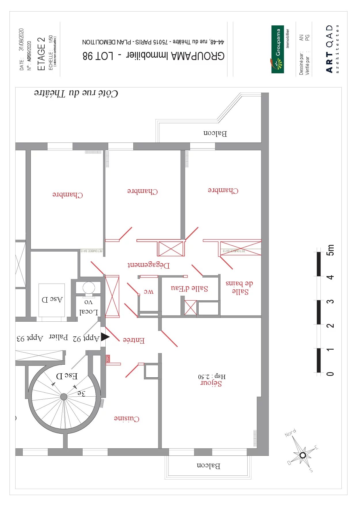 Appartement Paris 15ème 89.16 m² 4 pièces Appartement Paris 15ème 89.16 m² 84307616 9