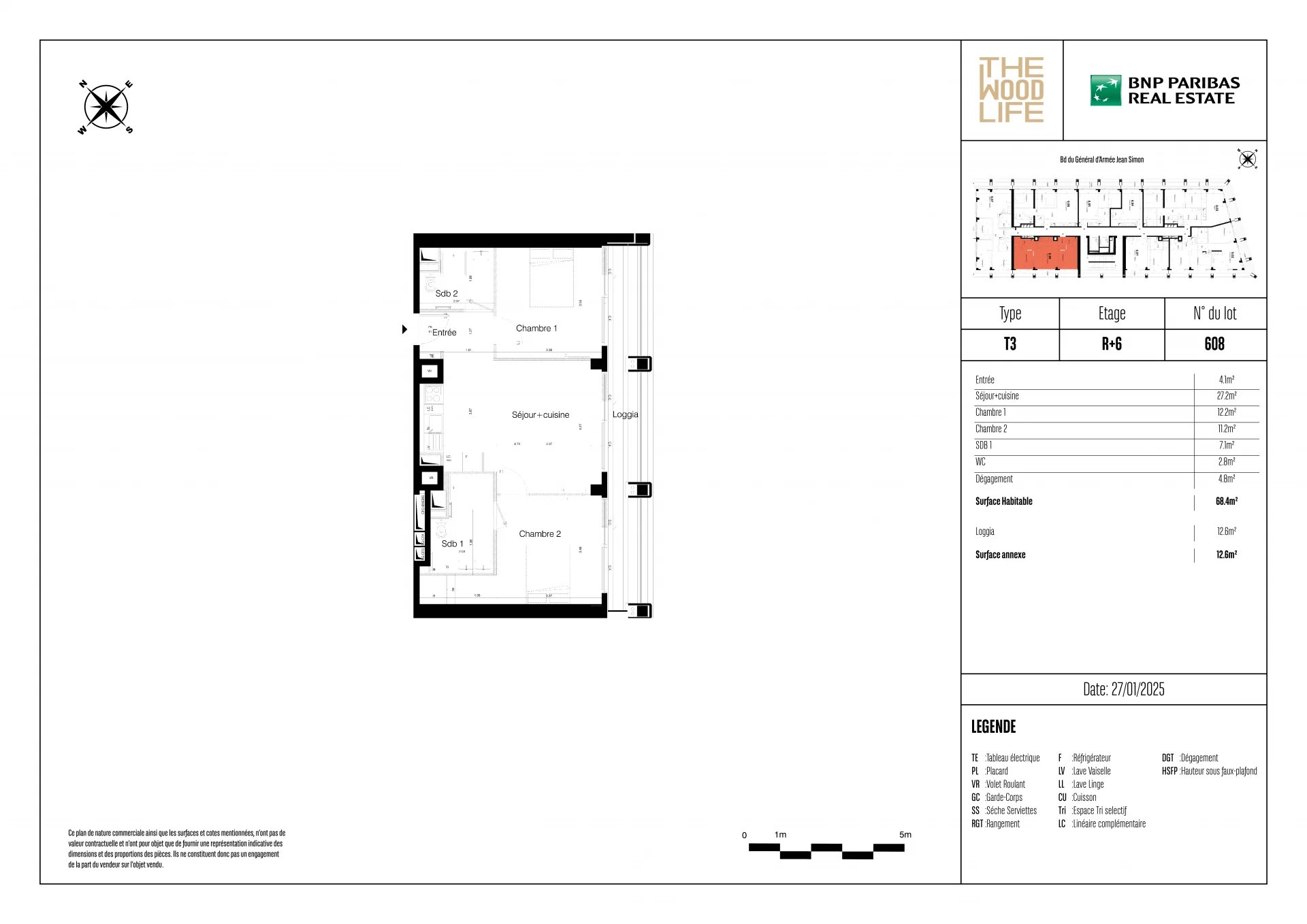 Appartement Paris 13ème 60.40 m² 3 pièces Appartement Paris 13ème 60.40 m² 86383276 3