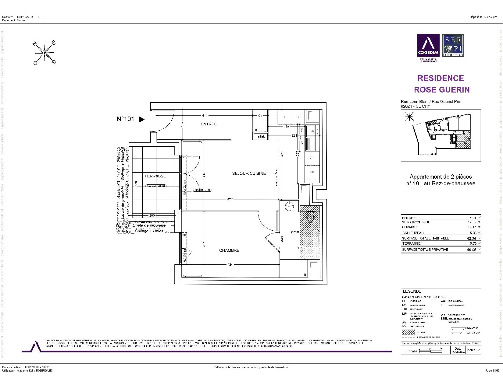 Appartement Clichy 42.82 m² 2 pièces Appartement Clichy 42.82 m² 86882827 11
