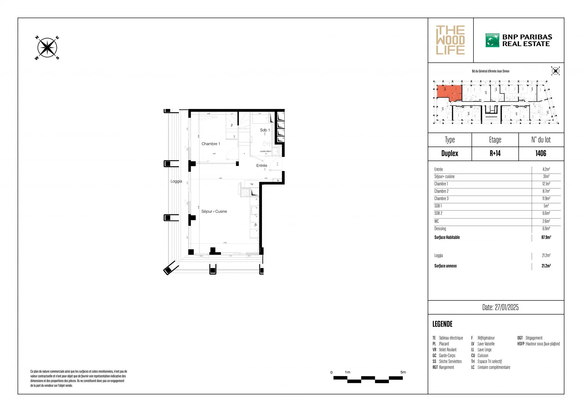 Appartement Paris 13ème 87.90 m² 4 pièces Appartement Paris 13ème 87.90 m² 85942151 4